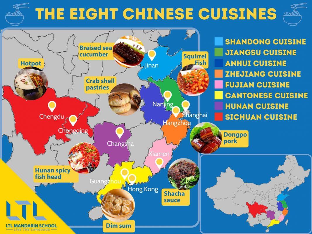 Chinese Cuisines - The 8 Famous Cuisines of China