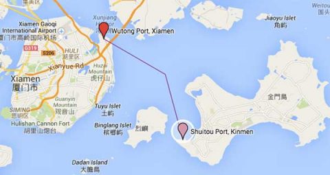 Xiamen to Kinmen Ferry Route