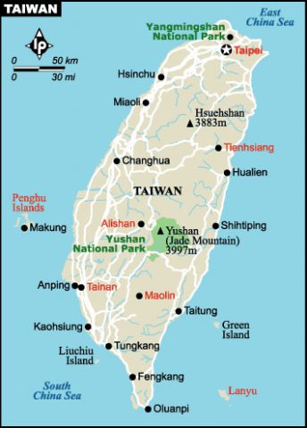 Moving to Taiwan - Map of Taiwan